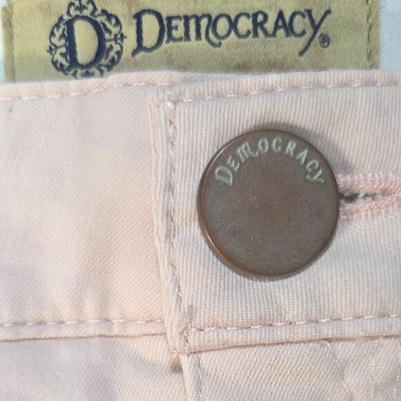 Democracy Light Pink Absolution Mid Rise Stretch Ankle Jeans Women's Mid Size 16 - Picture 5 of 7